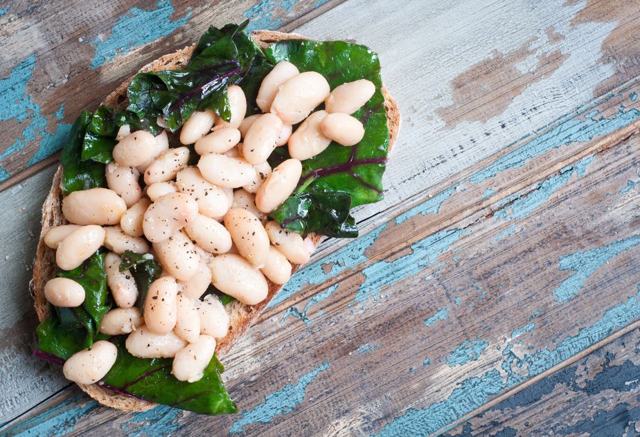 Garlicky White Beans with Spinach on Sourdough